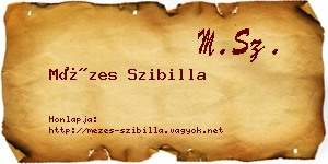 Mézes Szibilla névjegykártya